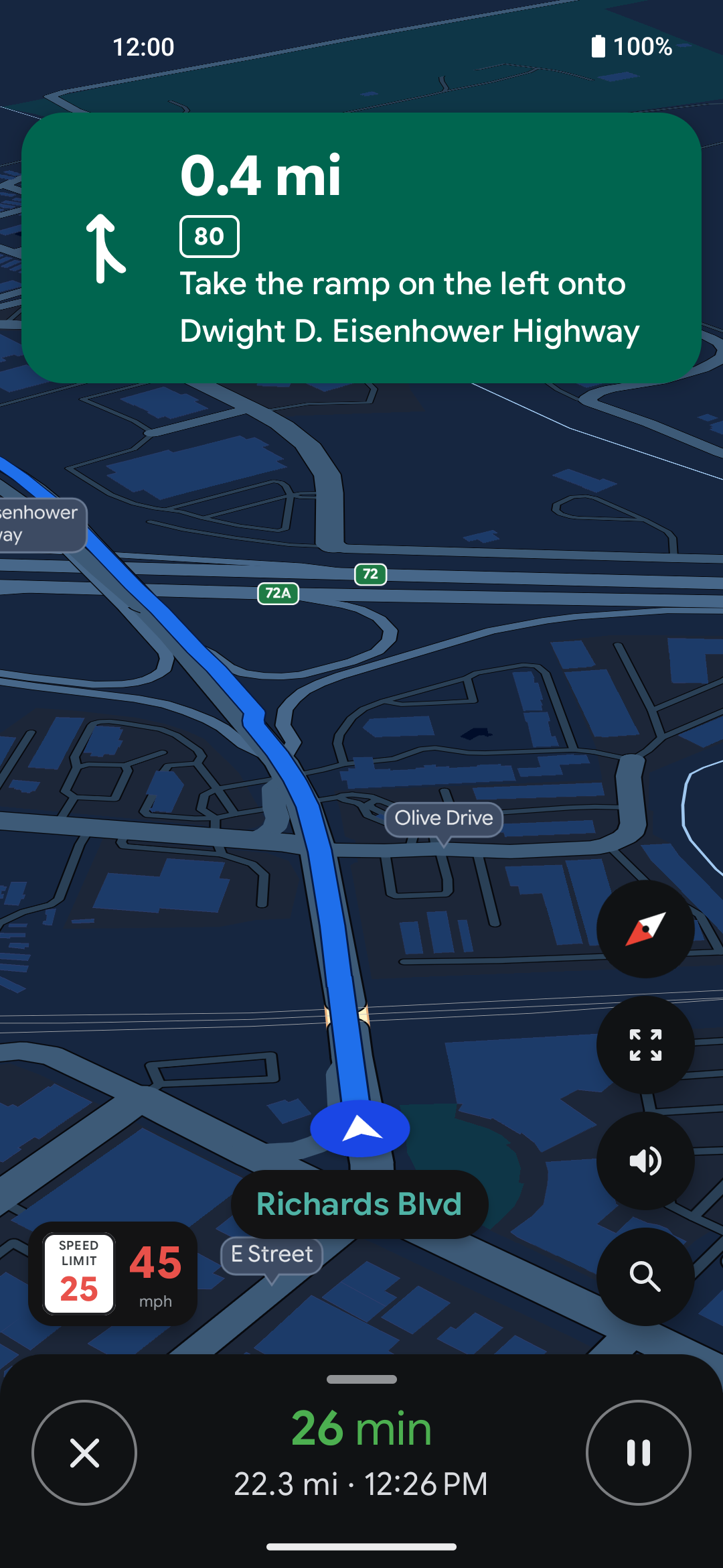 CamperNav Navigation Screen